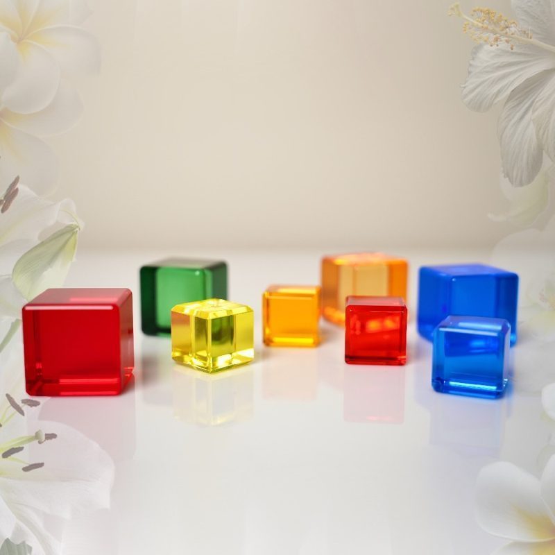 Acrylic Children's Educational Building Blocks - Small/acrylic colorful building blocks,/transparent educational building blocks/ PMMA children's toys/ light and shadow early education blocks