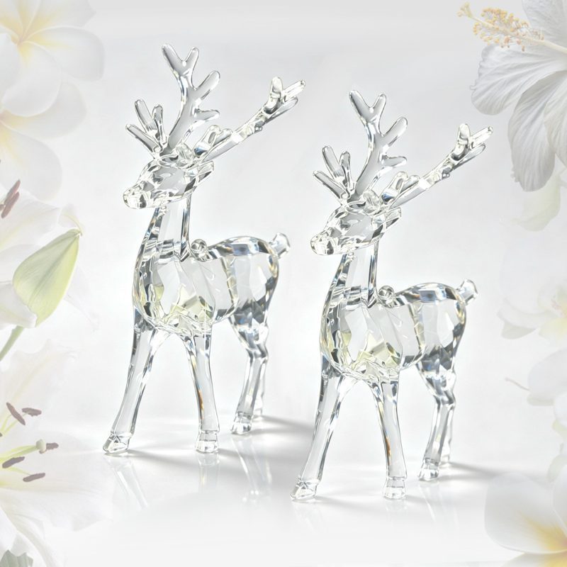 Acrylic Transparent Small Standing Deer (3/4)