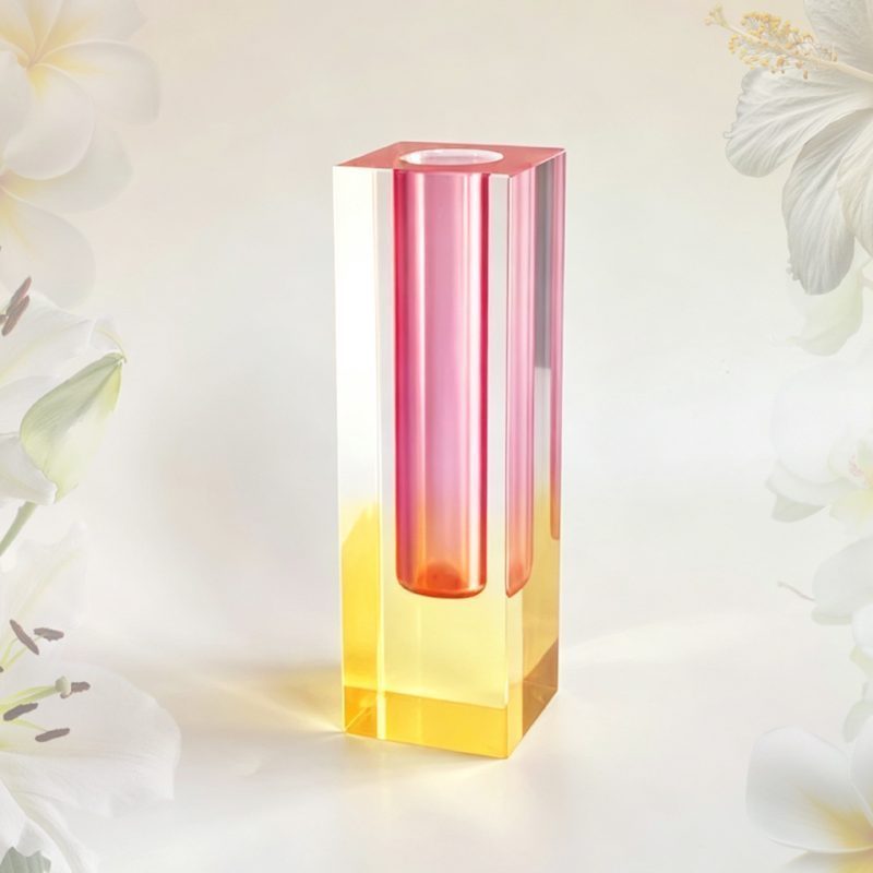 Acrylic Vase / Square Acrylic Flower Vase / Gradient Art Vase / Frosted Acrylic Vase / Custom Acrylic Vase (3/6)