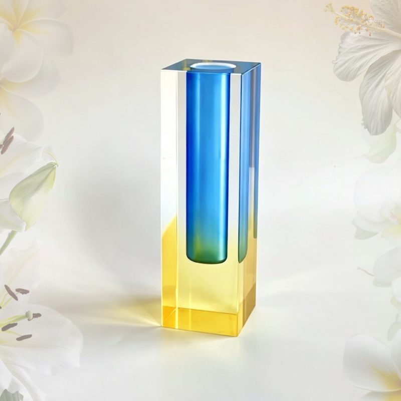 Acrylic Vase / Square Acrylic Flower Vase / Gradient Art Vase / Frosted Acrylic Vase / Custom Acrylic Vase (4/6)